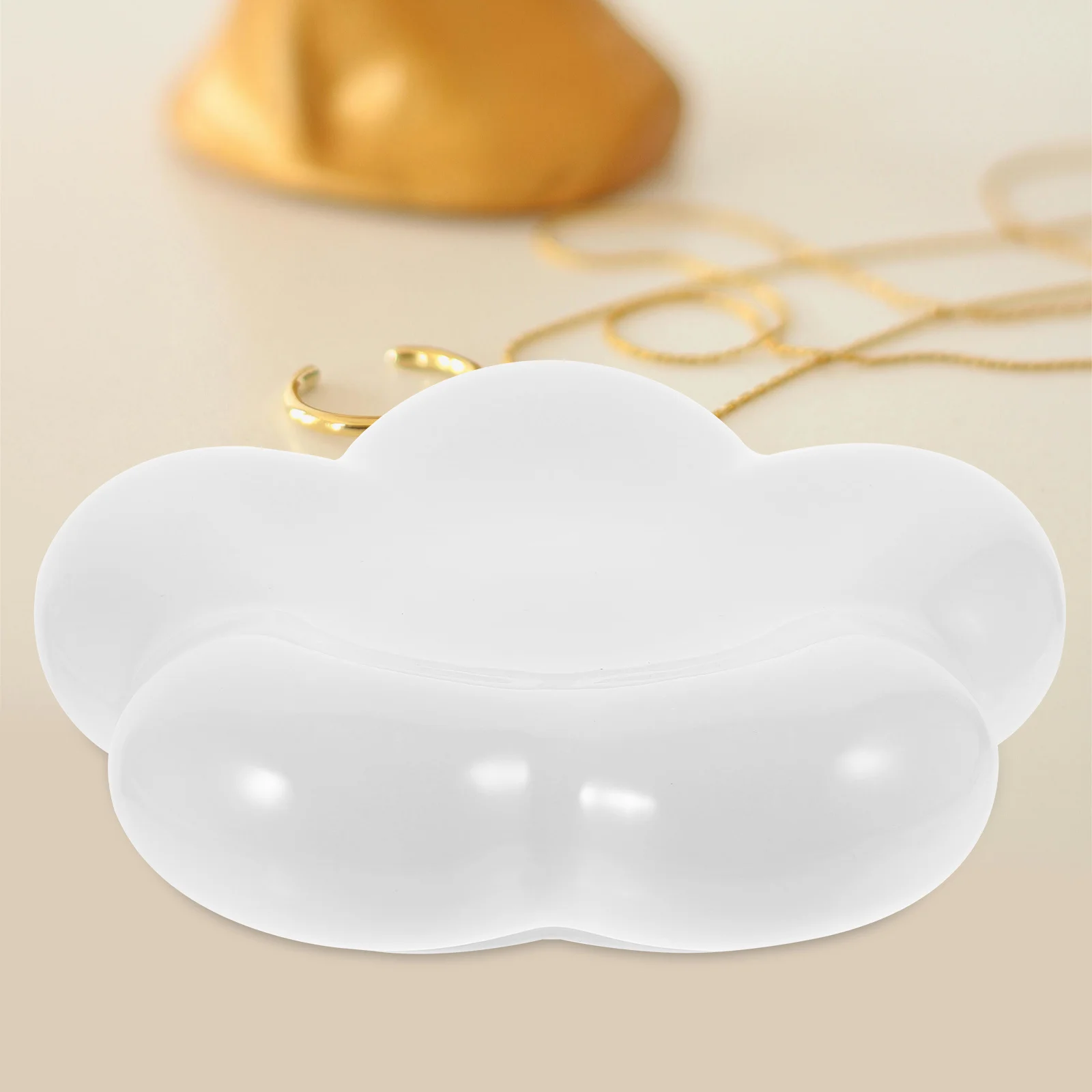 

Tray Jewelry Holder Dish Ceramic Plate Small Dishes Flower Trinket Ring Decorative