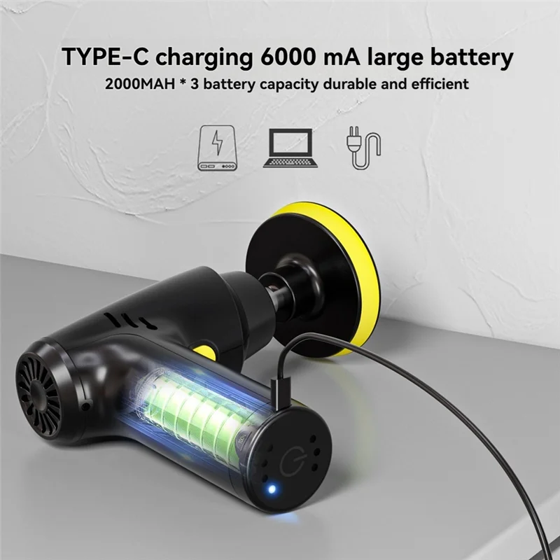 

-ABQX Usb Автомобильная шлифовальная машина Беспроводная вощеная машина Автомобильная машина для полировки красоты Автомобильная машина для ремонта царапин Лабораторный автомобильный буферный комплект
