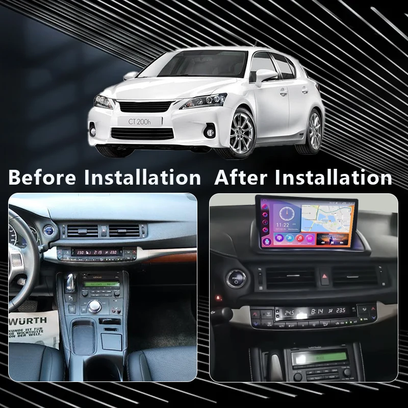 QSZN 8+128G Android 13 For Lexus CT CT200 CT200H 2010-2018 Navigation Stereo Car Radio Multimedia Autoradio Head Unit Carplay