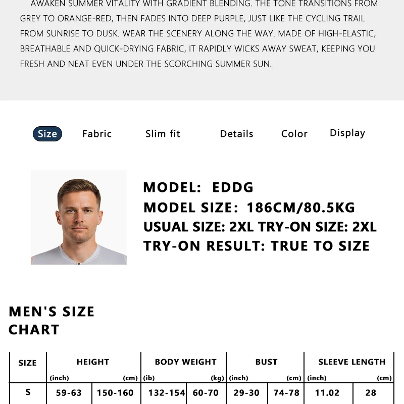 MKEW Kurzarm-Fahrradtrikot für Herren, Sommer-Rennradtrikot, Kleidung für Männer, MTB-Mountainbike-Sportbekleidung, Herrenbekleidung – Detail 3