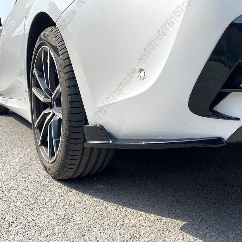 Rear Bumper Diffuser Side Splitters For BMW 3 Series G20 G21 Sedan/Touring 320i 325i 330i 2019-2021 Gloss Black Body Kit Tuning view 5