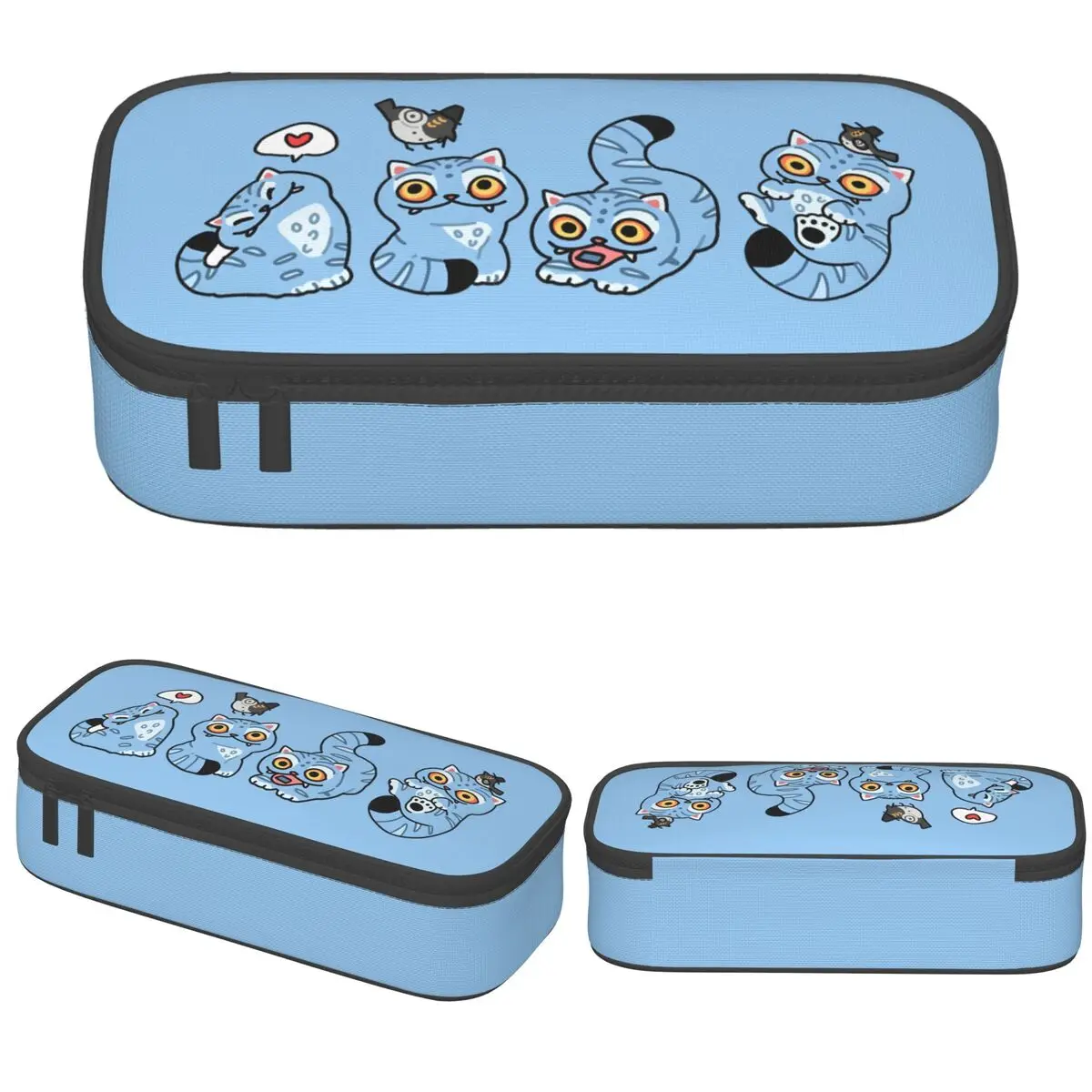 Estuches para lápices KPop Demon Hunters Derpy Tiger, estuches para bolígrafos para estudiantes, bolsa de gran capacidad, regalos escolares para estudiantes, papelería