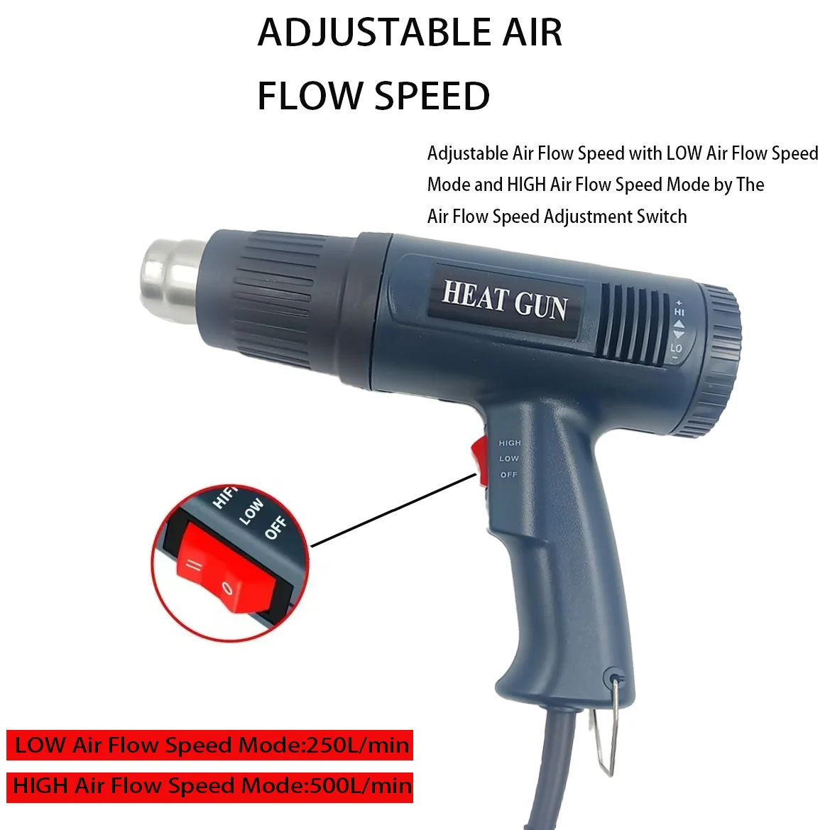 الصناعية الكهربائية مسدس هواء ساخن سيارة فيلم الحرارة بندقية مجفف الهواء لحام منفاخ حراري يتقلص التفاف