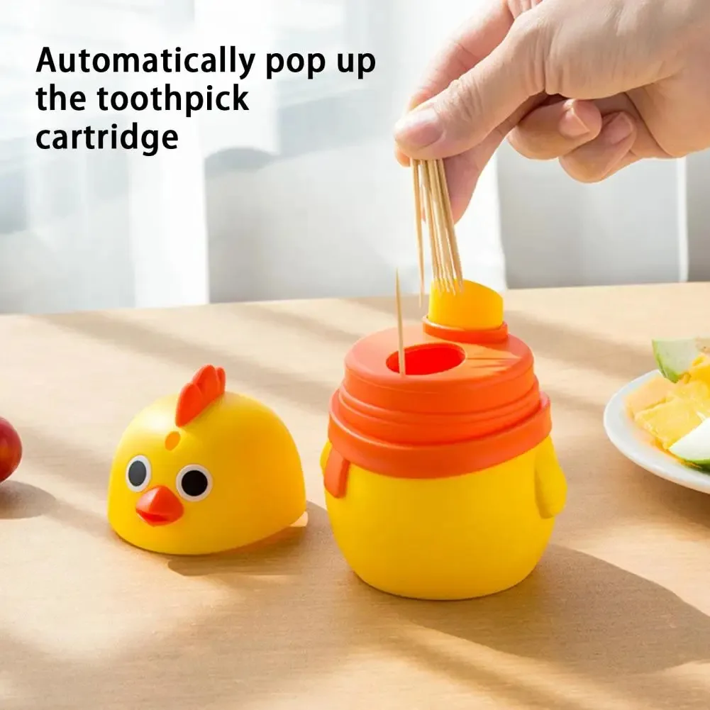 Automatic Toothpick Holder Box Portable PP Toothpick Container Toothpick Dispenser Home Dining Table Toothpick Storage Box