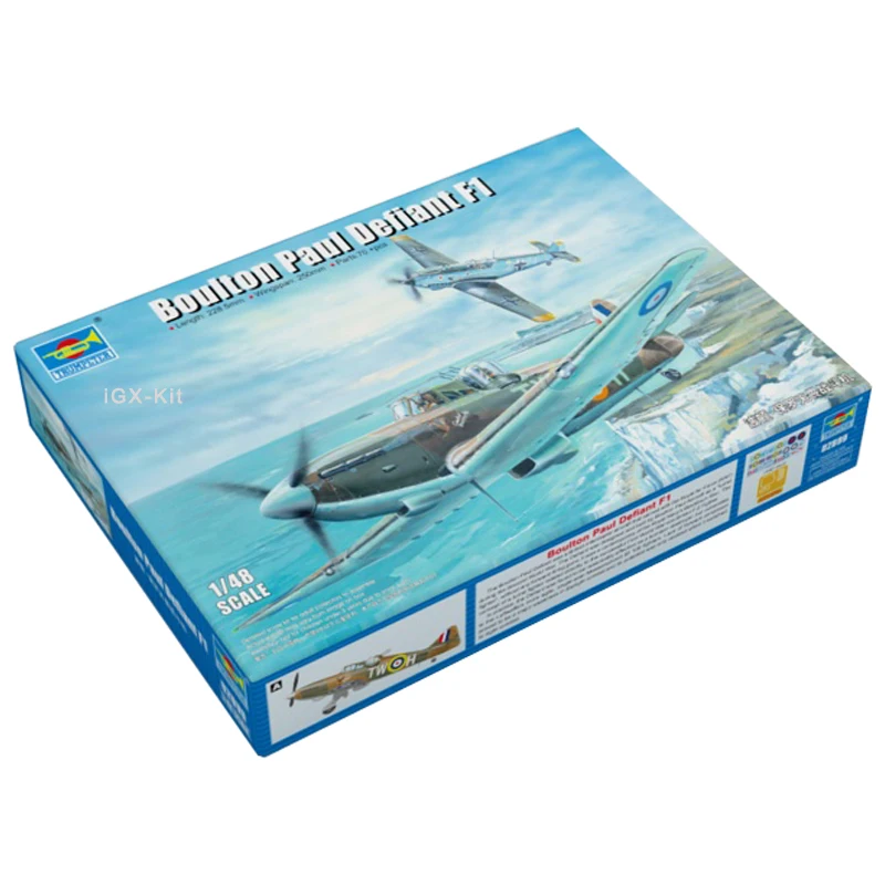 Trumpeter 02899 1/48 1:48 Scale British Boulton Paul Defiant F1 Fighter Plane Aircraft Airplane Toy Plastic Assembly Model Kit