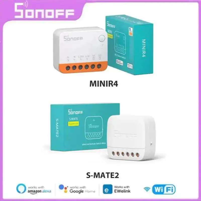 SONOFF Extreme Switch Mate S-MATE2/MINIR4 EWeLink-Télécommande Via Smart Switch pour Smart Home Via Alexa Google Home IFTTT