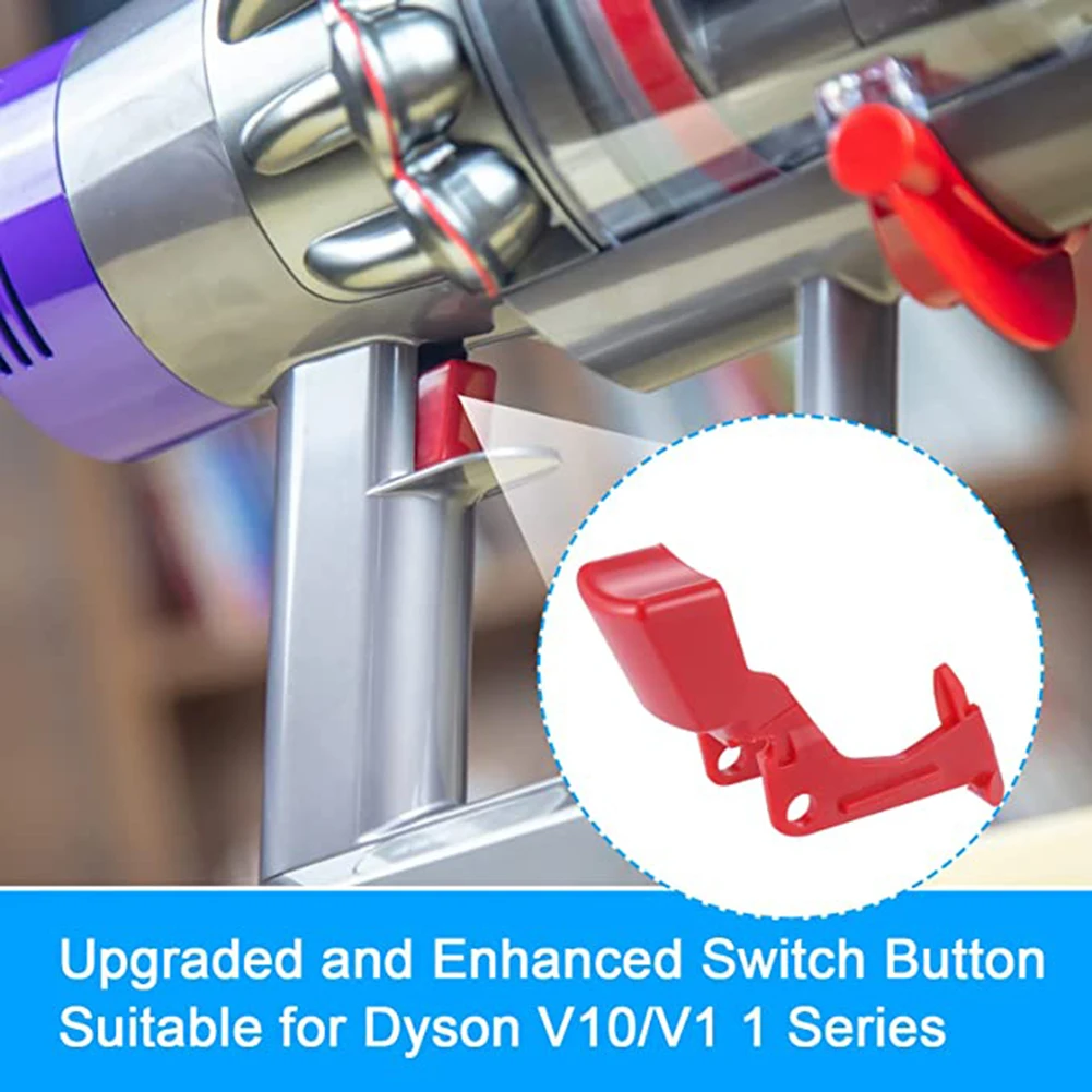 Red Trigger Switch Button Upgraded For Dyson V10 V11 Vacuum Cleaner Heavy Duty Replacement Trigger Button With Screwdrivers