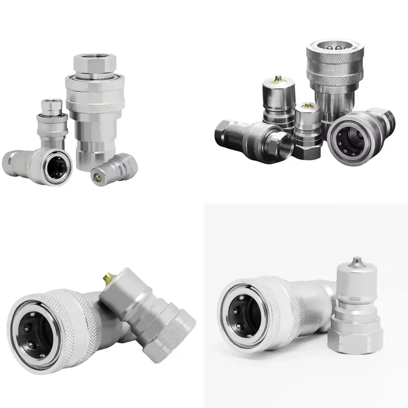 Factory ISO-B internal thread quick exchange carbon steel galvanized opening and closing hydraulic quick connector NPT US