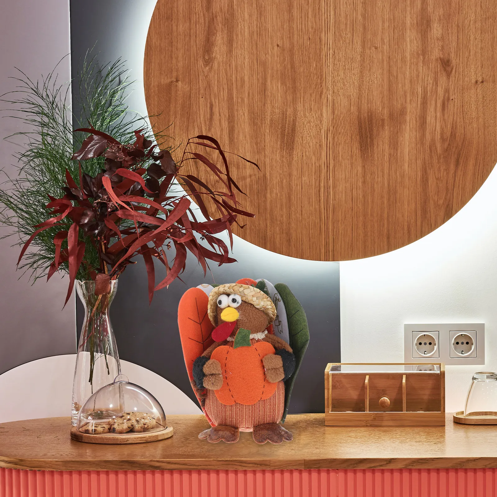 

1 шт. Декоративная фигурка тыквы-индюшки, милое украшение для дома, стола, праздничной вечеринки, бара, гостиной, декоративный подарок