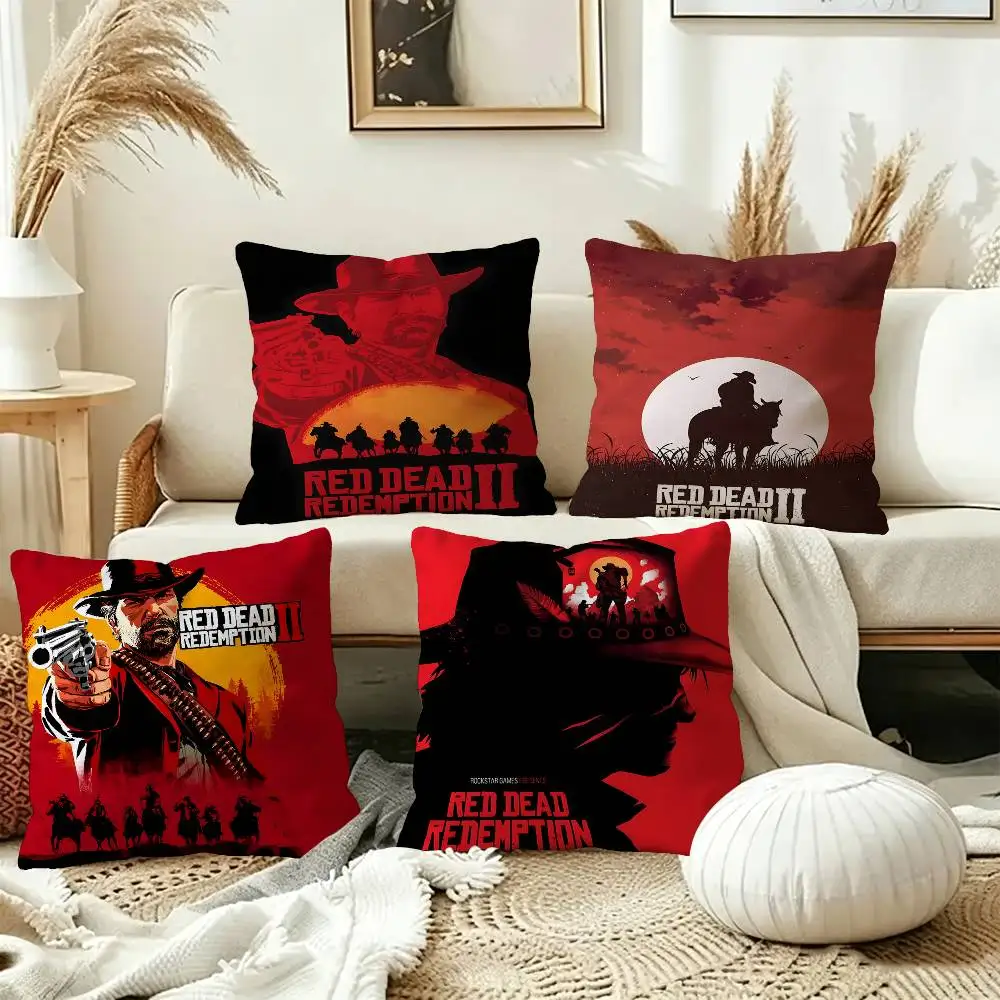 Game R-Red Dead Redemption 2 Cushion Cover Decorative Pillow Sofa Home Decor case pillow cases