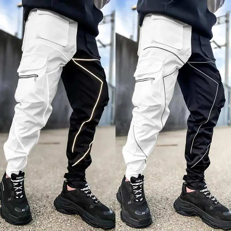 Pantaloni Cargo abbigliamento Casual da uomo popolare 2024 tendenza moda pantaloni da uomo comodi abbigliamento da lavoro riflettente di design di