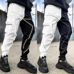 Calça reflexiva masculina, roupa casual de homem popular, confortável para trabalho, tamanho grande, moda estilista, tendência, 2024