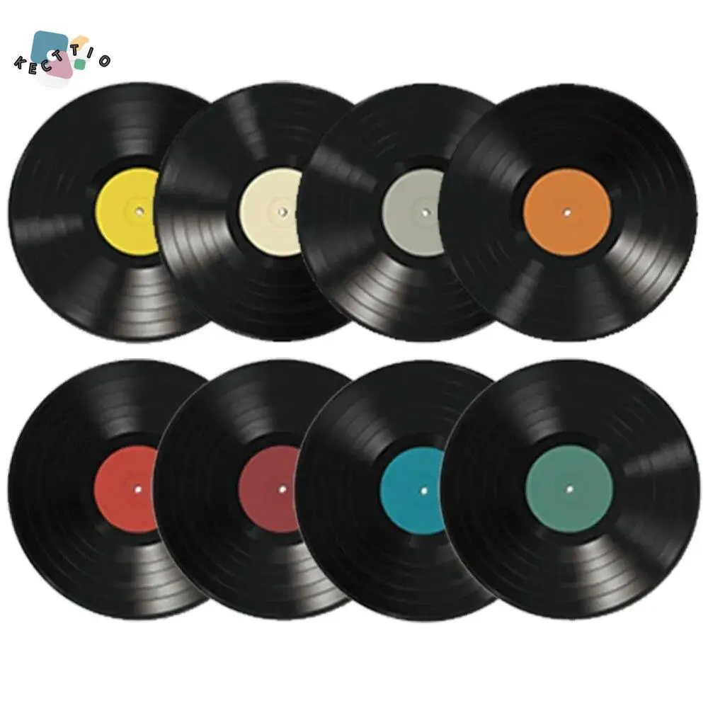 

8Pcs/set Records Displays Fake Records Stickers Artwork Vinyl Record Vinyl Record Stickers PVC Crafts Wall Music Signs Ornaments