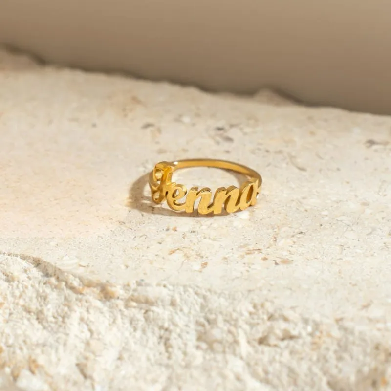 

Custom Name Ring Couple Engagement Stainless Steel Dating Ring Personalized Luxury Gold Ring Handmade Jewelry Gift for Mom