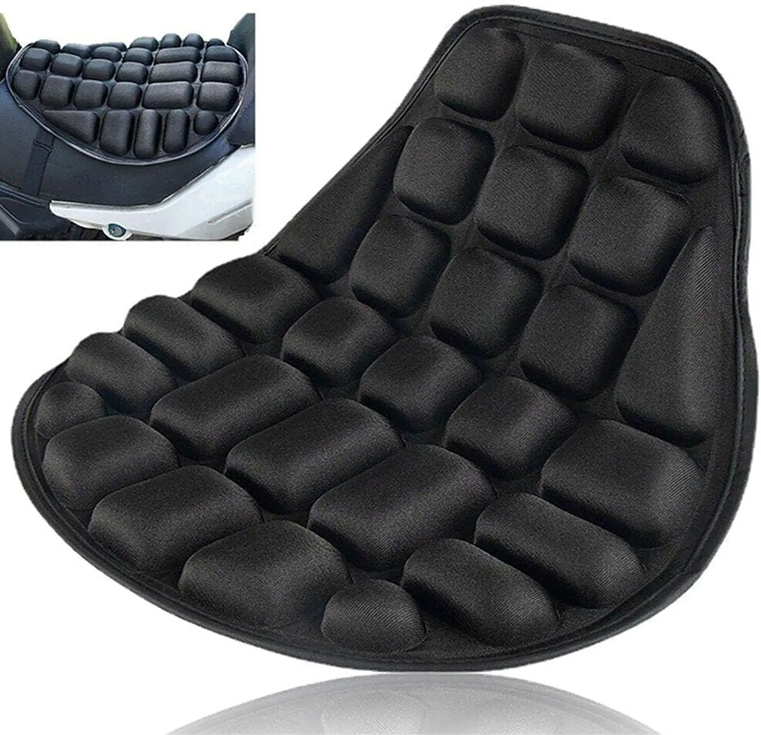 Motorcycle Seat Cushion for Universal Motorcycle, Comfortable Breathable Shock Absorption Motorcycle Seat Pad Soft Motorbike Sea