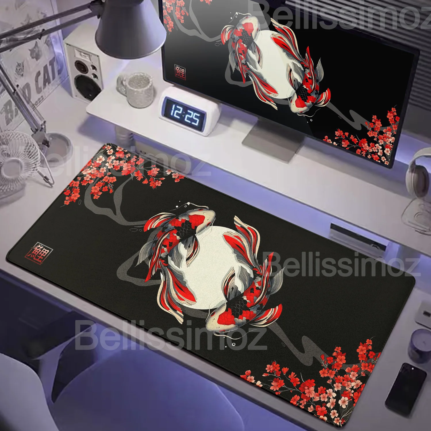

Koi Fish Japanese Style Mouse Pad Non-slip Rubber Mousepad Laptop Gaming Mouse Mats XXL Large Game Samurai Sakura PC Desk Carpet