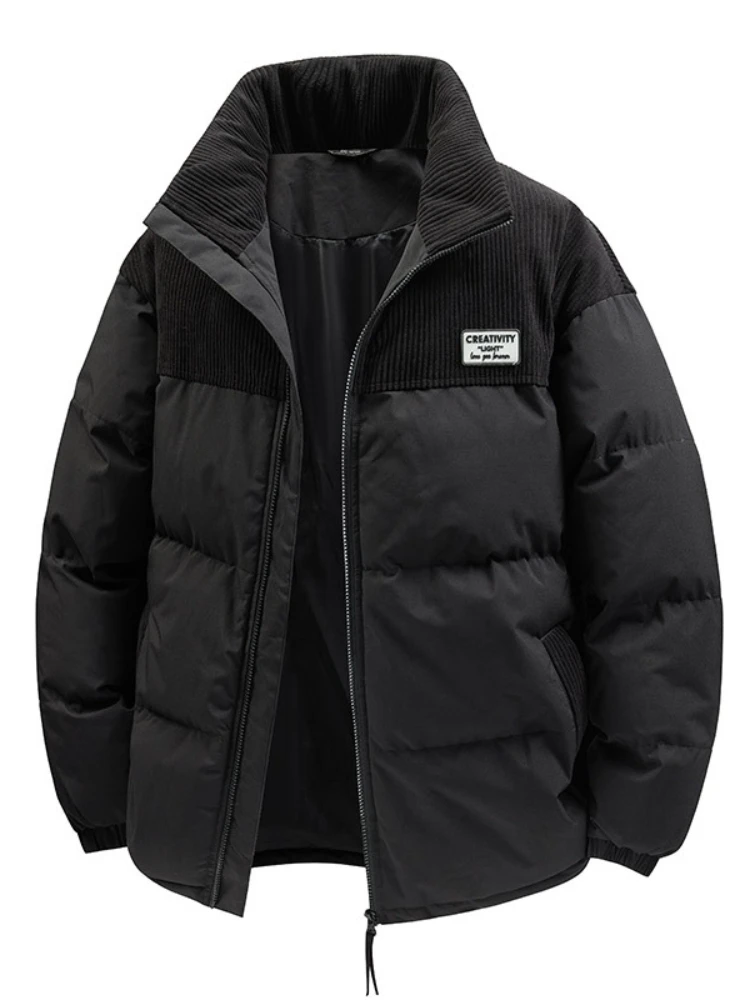 Winter Thickened Warm Men Parkas Stand Collar Windproof Male Cotton Jackets High Quality Casual Zipper Street Clothing for Men