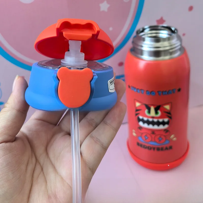 

Beddybear Children's Thermal Cup Accories Gift Box Version New Tiger St Lid Straight Drinking Lid Cup Cover St