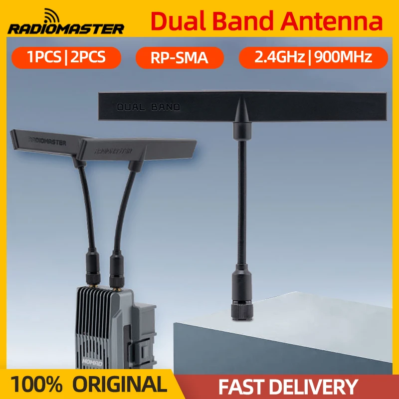 1/2PCS Radiomaster Dual Band Antenna 2.4GHz | 900MHz X-T-Antenna RP-SMA 3dbi For Radiomaster Nomad Gemini Xrossband Module