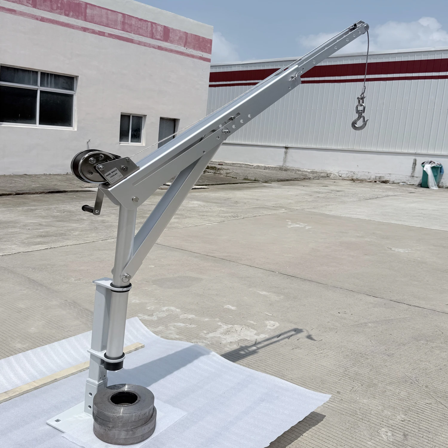 Mini Electric Hoist for Construction CE Certified Portable Bearing Davit Crane for Small Trailer Jib Crane Yacht Lifter 1 Year