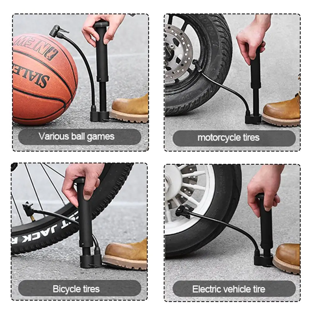 Bike Air Pump Portable Bicycle Tire Pump Lightweight For Swimming Football Basketball Bicycle Pumps Inflator L7u3