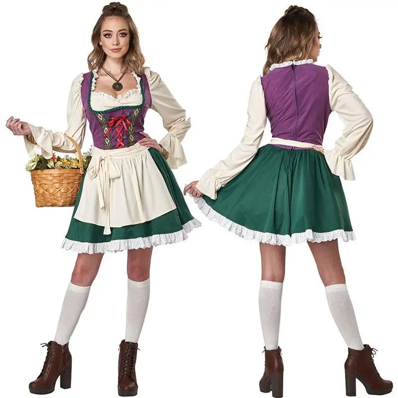 

Women's loween Bavarian Beer Festival Dr Stage Costume Festival Par Performance Workwear Ethnic T Dr