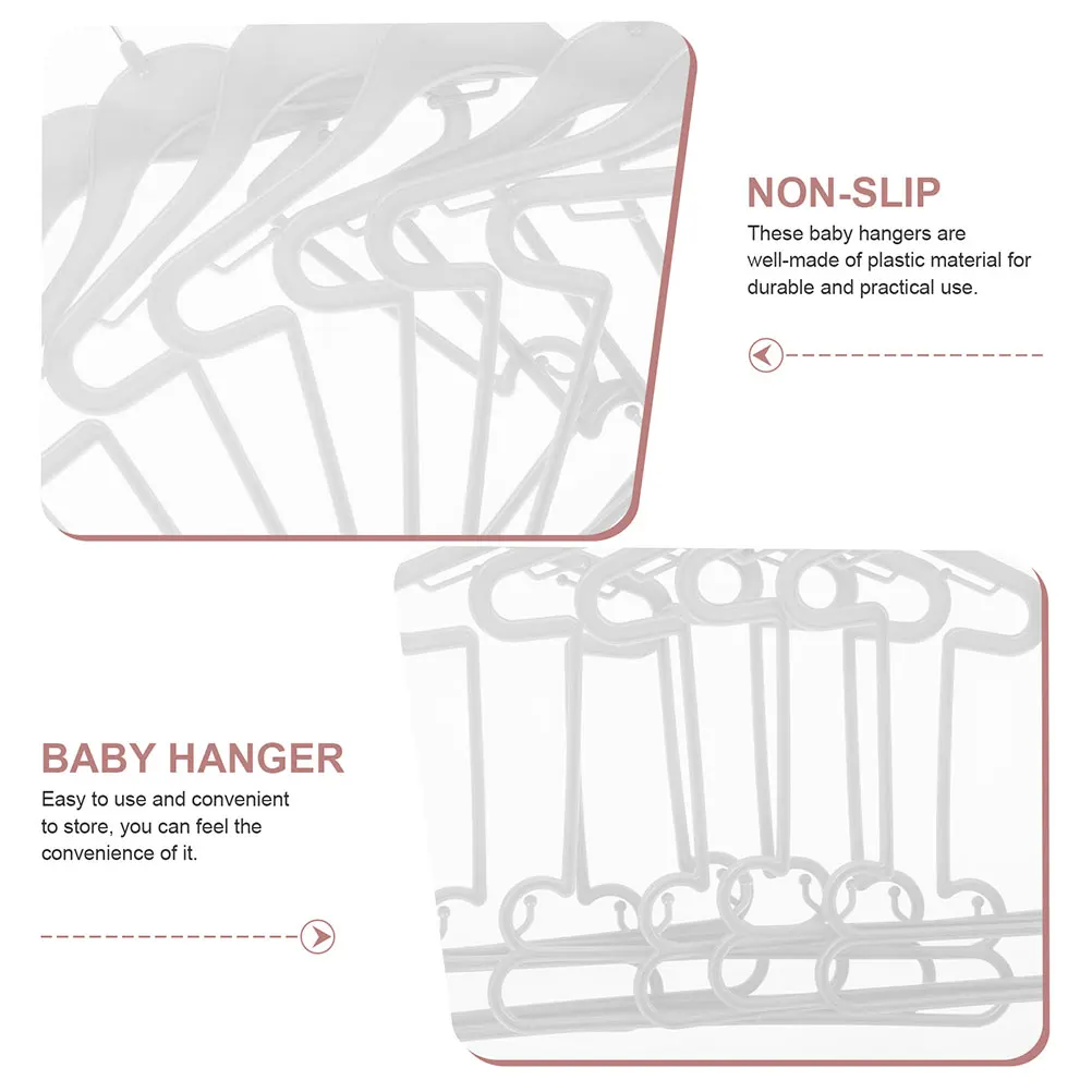 

12pcs Hangers Smooth Kids Clothes Plastic Hangers Kids Clothes Hanger Closet Storage Toddler Jumpsuit Display White