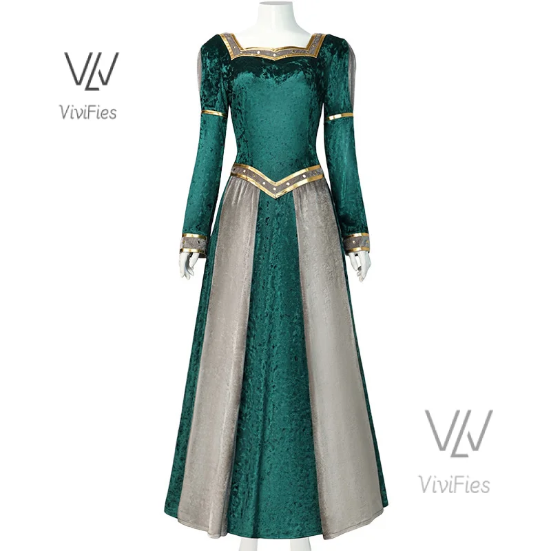 Anime Princess green dress Fiona dress Shrek cosplay costume Halloween fancy fantasy party suit roleplay for adult woman