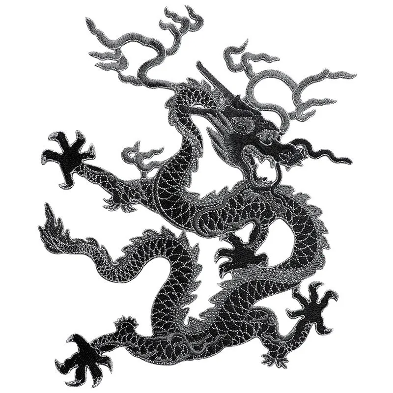 Dragon folk style large cloth patch Chinese style clothes decoration