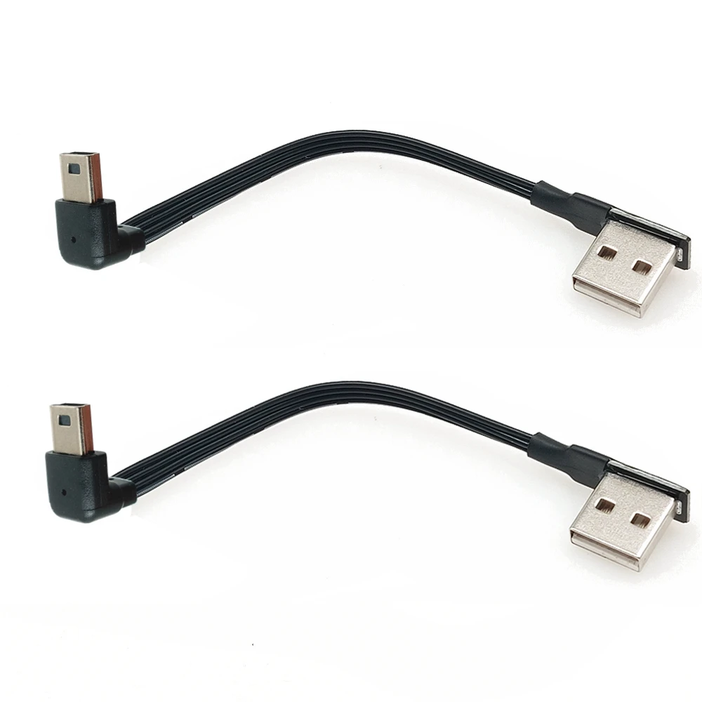 0,1 M 0,2 M 0,5 M Doppel-Biegen T-Poort Usb Zu Mini Usb Auto Navigatie Fahren Recorder lade Daten 0,3 M Kurze-Linie Auto Recorde