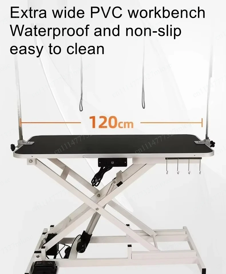 Pet grooming table Cat and dog bathing Grooming table Non-slip, waterproof and easy to clean PVC desktop, electric lift