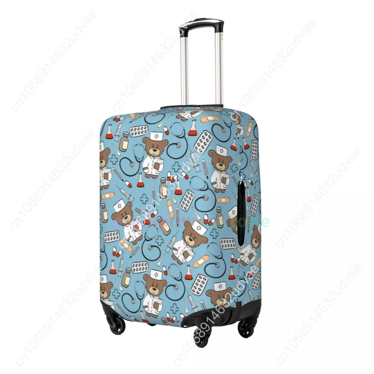 Cartoon Ladies Doctor Luggage Cover Suitcase Protector Thicken Elasticity Dust Covered Anti-scratch Protective Case 18-32 Inch