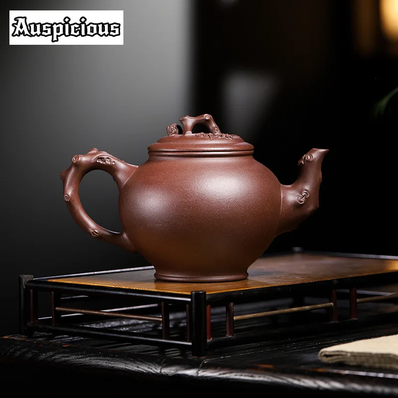 970ml Yixing Purple Clay Teapot Handmade Primrose Tea Pot Raw Ore Purple Mud Kettle Chinese High-end Zisha Tea Set Collection