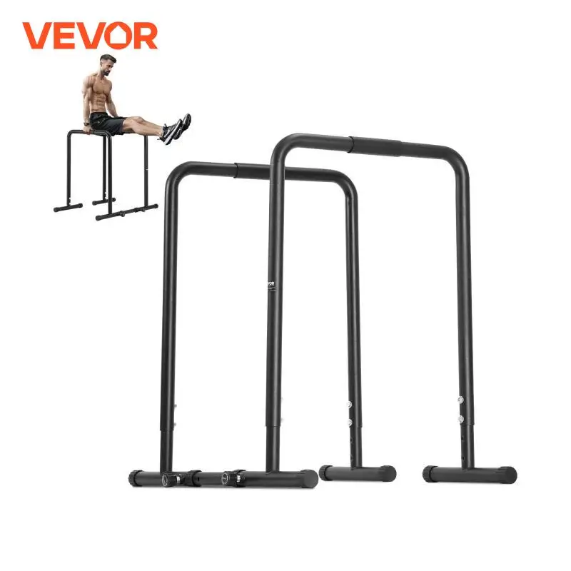 VEVOR Dip Bar 440 lbs Capacity Heave Duty Dip Stand Station with Adjustable Height Parallel Bars for Strength Training Home Gym