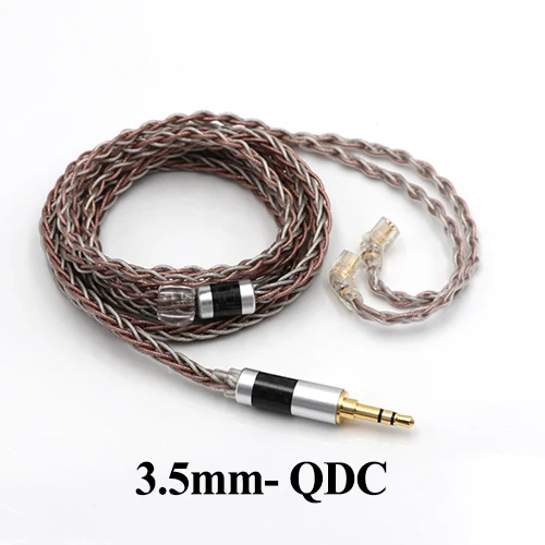 Tripowin C8 oortelefoon vervangende kabel IEM upgradekabel zilver koperfolie gemengd gevlochten klatergoud zilveren draad klatergoud koperdraad