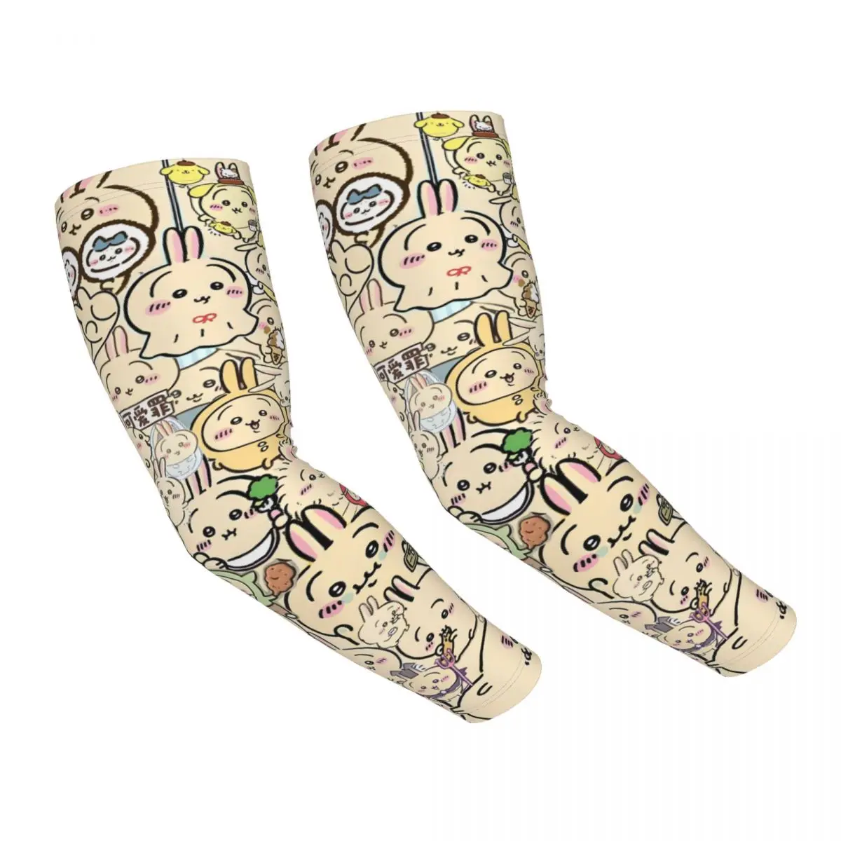 Custom Chiikawa UV Protection Cooling Arm Sleeves Women Men Cute Animal Sports Fishing Tattoo Cover Up