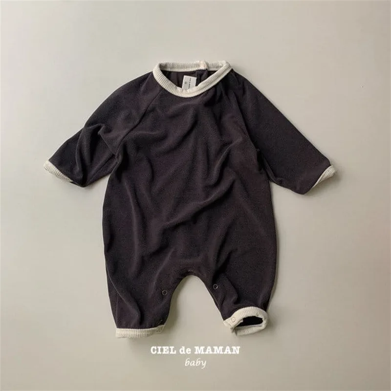 2023 New Autumn Cotton Newborn Long Sleeve Casual Romper Solid Baby Loose Clothes Infant Toddler Jumpsuit For Boy Girl