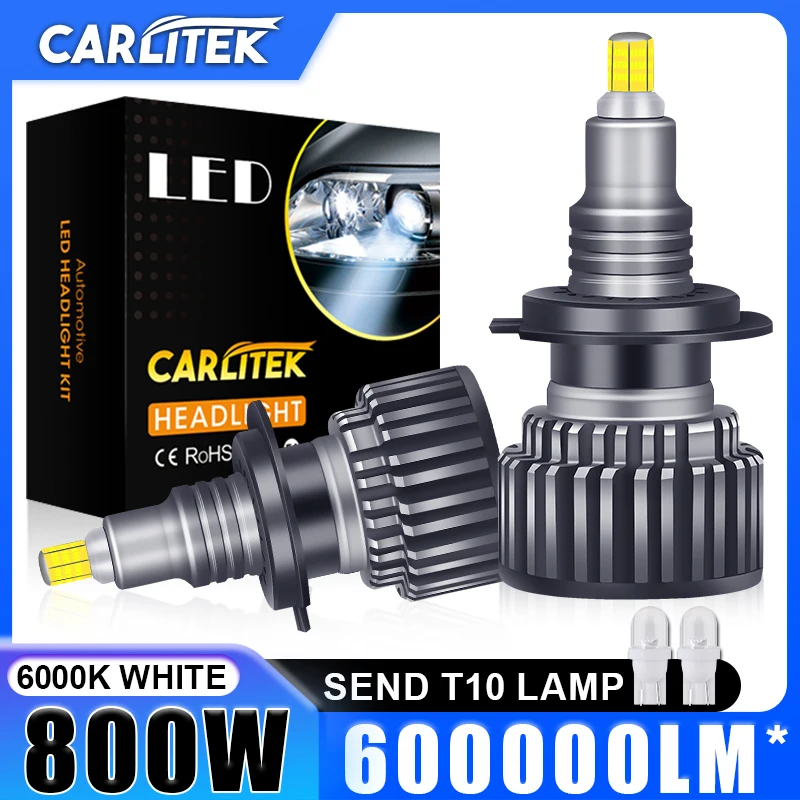 2PC 600000LM 800W H7 Led 360 H1 HB3 HB4 9012 HIR2 Led H11 H8 9006 9005 H27 880 881 Car Headlight Bulb Auto Fog Lamp 12V 3D Chips