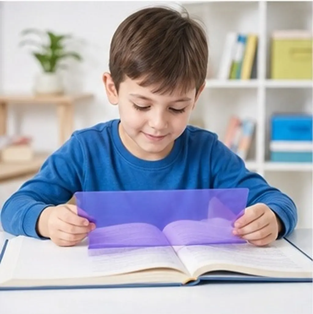7Sheets Colored Overlays Reading Assistance Tools 7 Colors Plastic Dyslexia Supports Visual Stress Reading Strips Classroom Use
