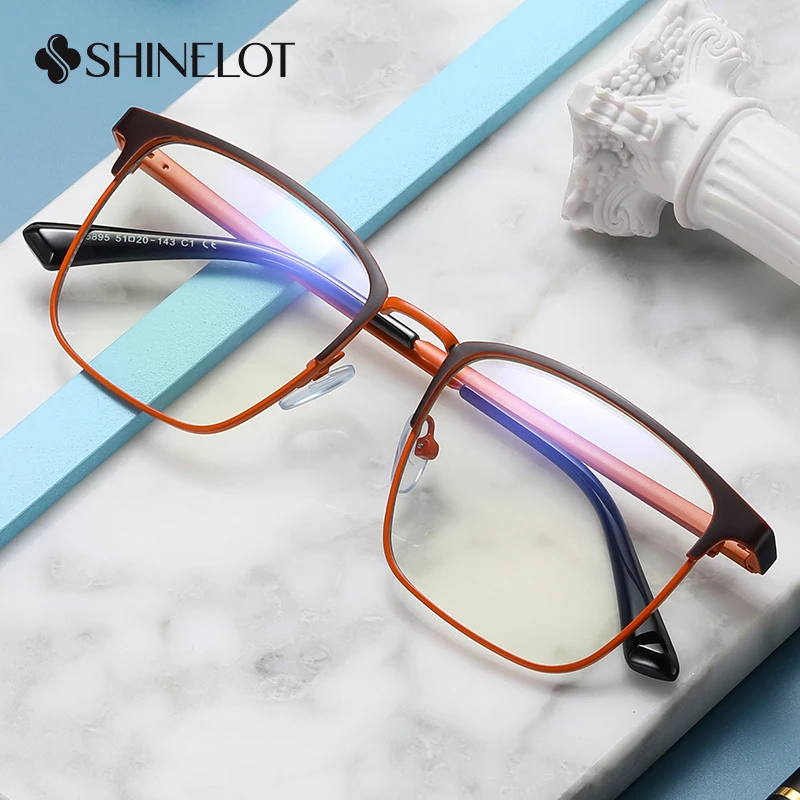 

95895 New Craft Men Rectangle Eyeglasses Frame Male Eye Protection Glasses Youth Style Hot Sale Eyewear