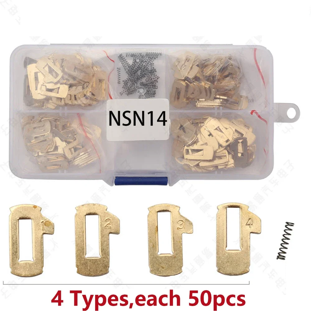 200pcs NSN14 Good Quality Car Lock Reed Locking copper NSN14 Lock Plate For Nissan Teana Sunny SYLPHY Key Repair Kits