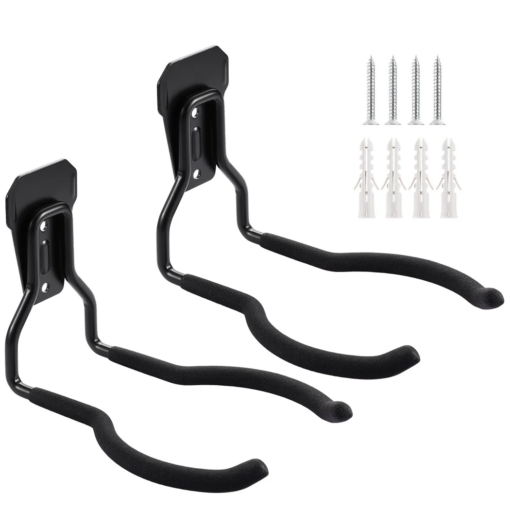 2Pcs Black Garden Power Tool Hangers Weed Eater Hangers With Screws String Trimmer Racks Lawnmower Wall Hangers Garage Wall Hook