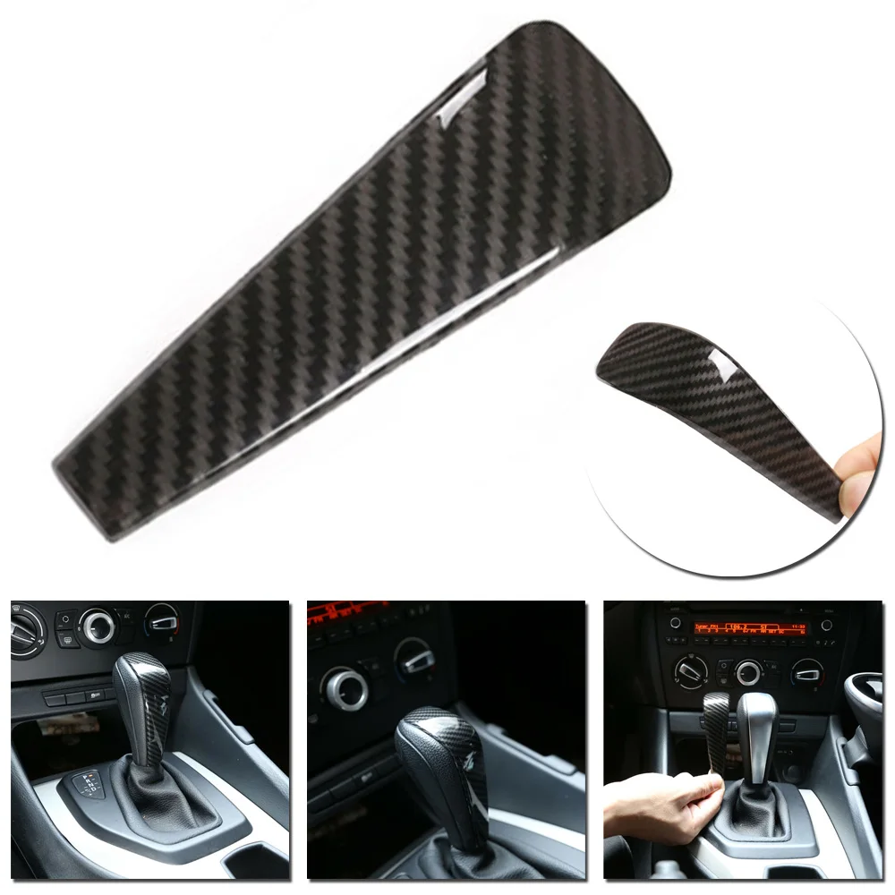 

Interior Shift Knob trim 1Pc Replacement Carbon Fiber Style ABS For BMW 3 Series E90 E91 E92 E93 Useful