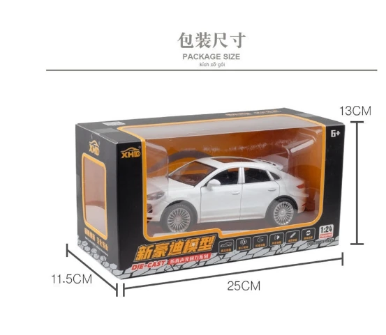 1:24 Porsches Cayenne Turbo S Alloy Car Model Diecasts Metal Toy Vehicles Car Model Simulation Sound Light Collection Kids Gift