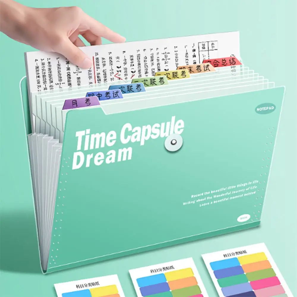 12-zakken A4-orgeltas Insteekmap Meerlaagse informatieclassificatie Bestandstas Verdikte opvouwbare documentopbergtas