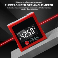 Mini Electronic Digital Protractor Magnetic Laser Inclinometer Professional Digital Display Angle Gauge Rechargable Level Box