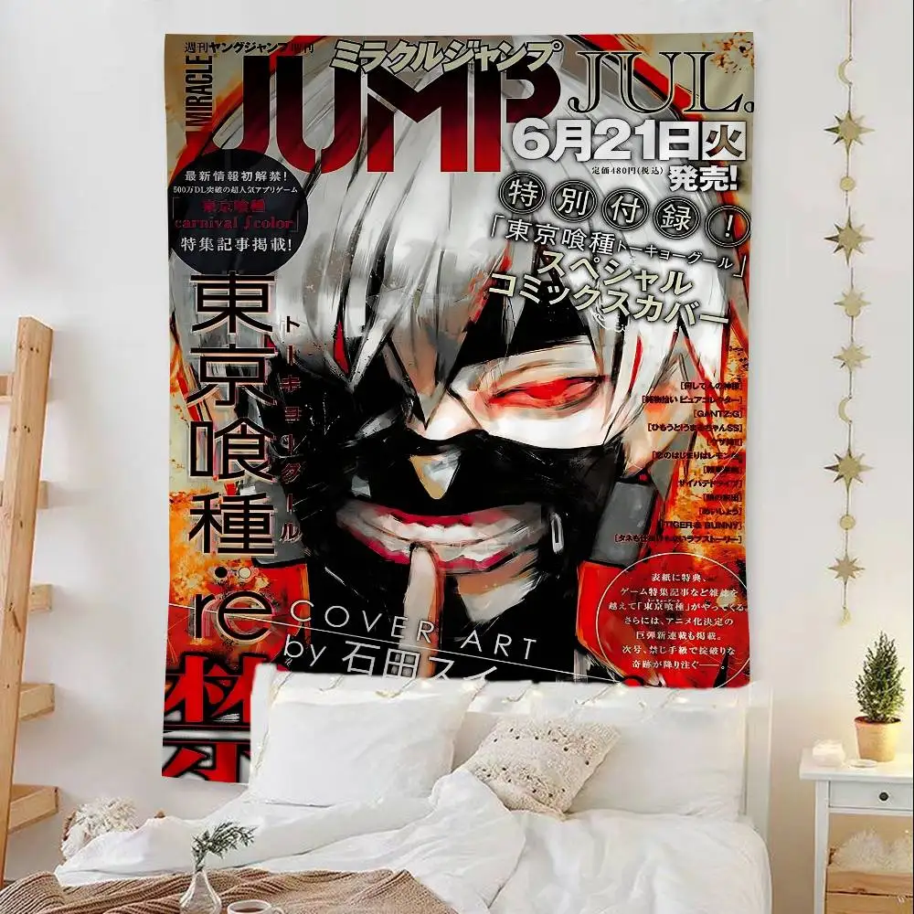 Anime Tokyo Ghoul Cartoon Tapestry Wall Hanging Decoration Household Home Decor
