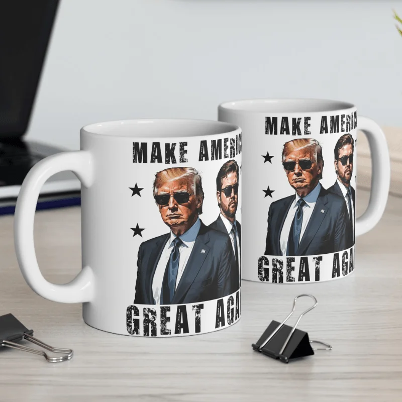 11oz Trump Vance 2024 Election, Make America Great Again Ceramic Coffee Mug, Tea Cup Holiday Gift, Gift for Her, Halloween