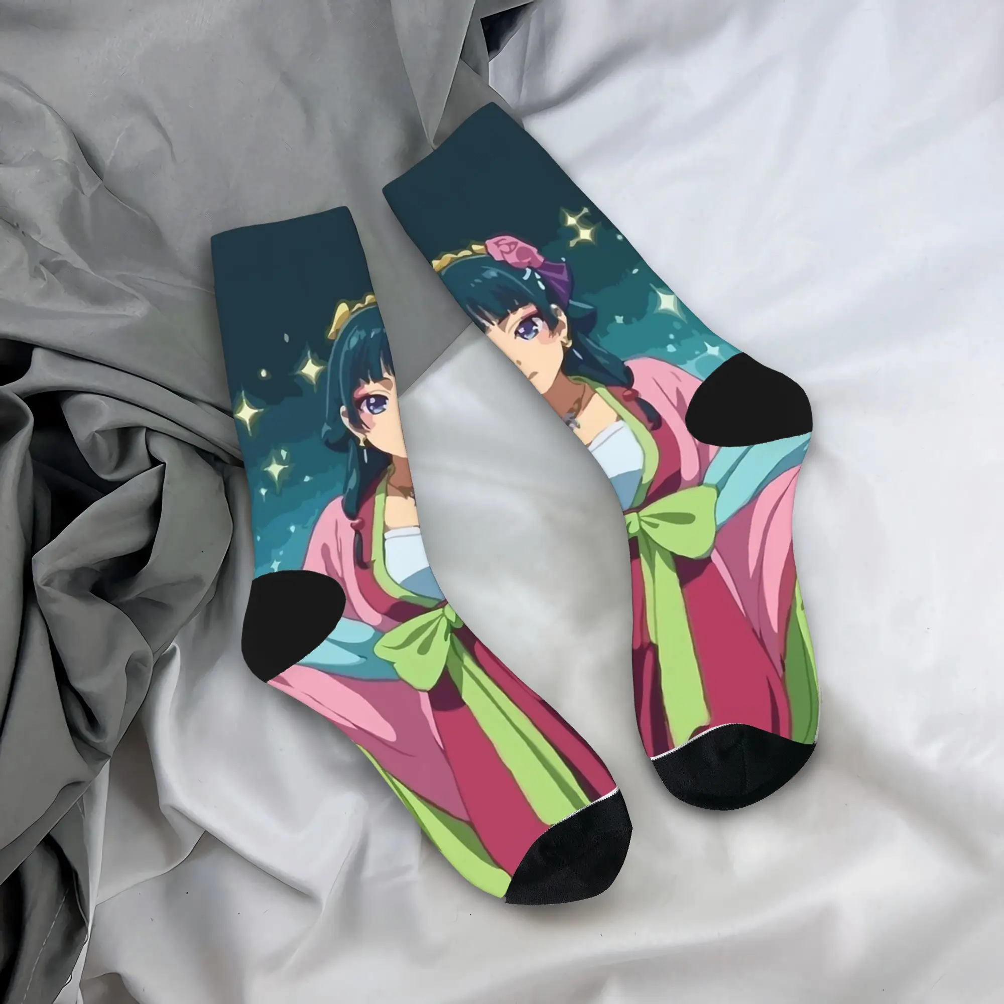 Maomao The Apothecary Diaries Socks  Pattern Stockings Non Slip Adults Men Socks Soft Breathable Autumn Leisure Skateboard Socks