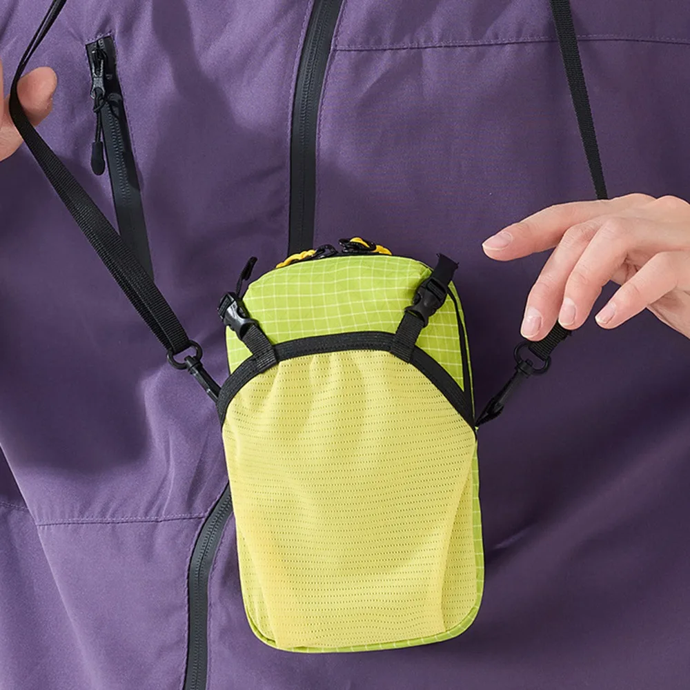 Portable Lightweight Outdoor Sling Bag Adjustable Strap Clip-On Shoulder Pouch Splash-Proof Mini Crossbody Backpack Commuting
